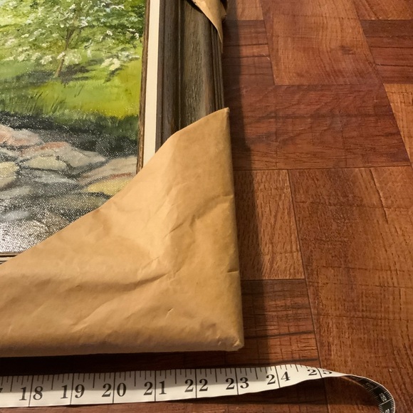 14x18 Beautiful scenic cottage great depth detail & beauty soft canvas framed - Picture 2 of 9